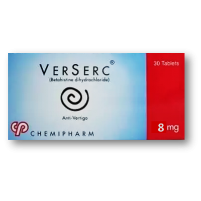 Verserc 8 mg ( Betahistine ) 30 tablets